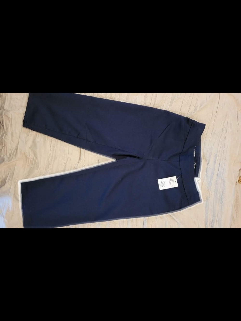 Women's Navy Stretch Capri Pants